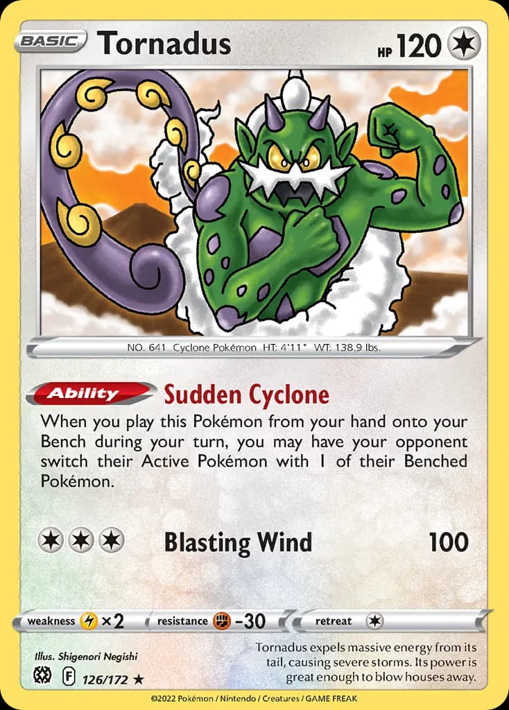 Tornadus — Brilliant Stars 126 Pokémon card