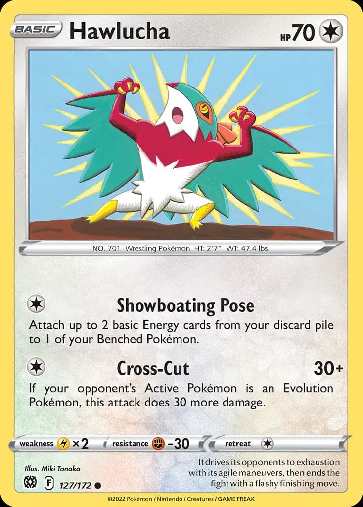 Hawlucha — Brilliant Stars 127 Pokémon card