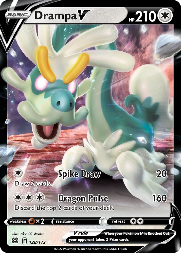 Drampa V — Brilliant Stars 128 Pokémon card