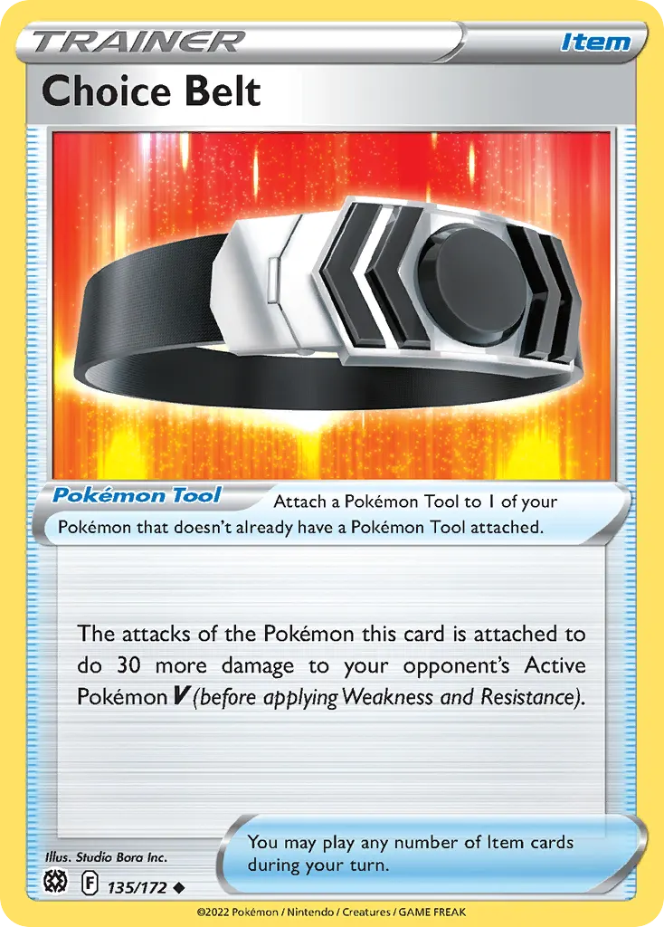 Choice Belt — Brilliant Stars 135 Pokémon card