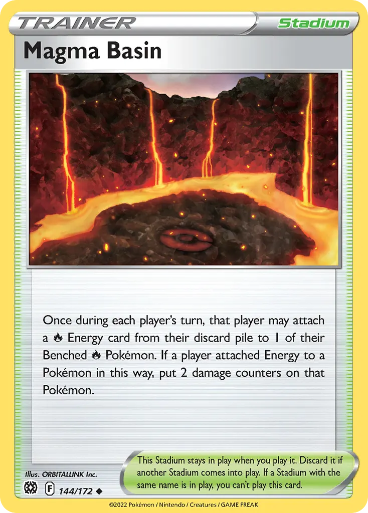 Magma Basin — Brilliant Stars 144 Pokémon card