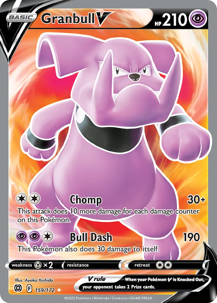Granbull V — Brilliant Stars 159 Pokémon card