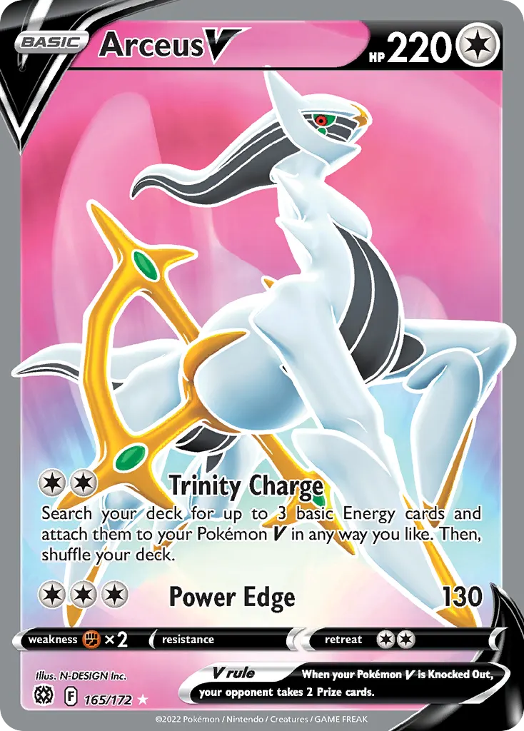 Arceus V — Brilliant Stars 165 Pokémon card