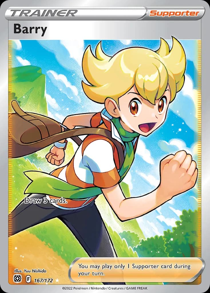 Barry — Brilliant Stars 167 Pokémon card