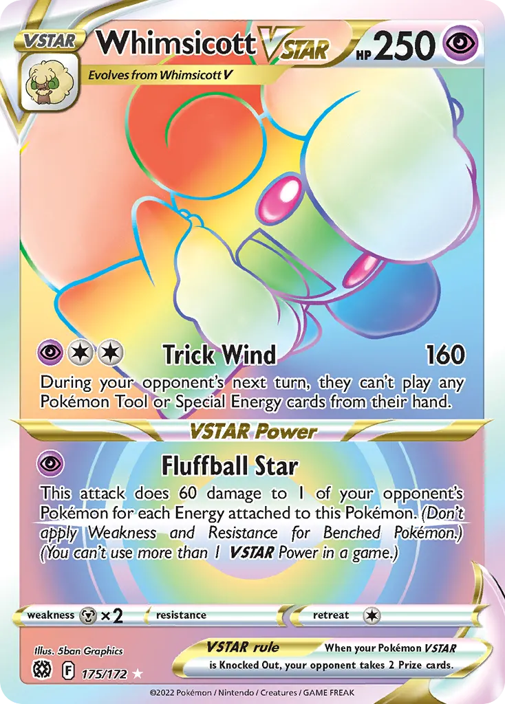 Whimsicott VSTAR — Brilliant Stars 175 Pokémon card