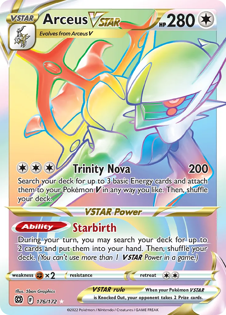Arceus VSTAR — Brilliant Stars 176 Pokémon card