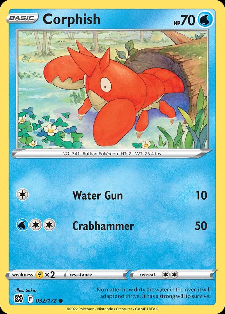 Corphish — Brilliant Stars 32 Pokémon card