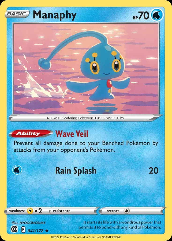 Manaphy — Brilliant Stars 41 Pokémon card
