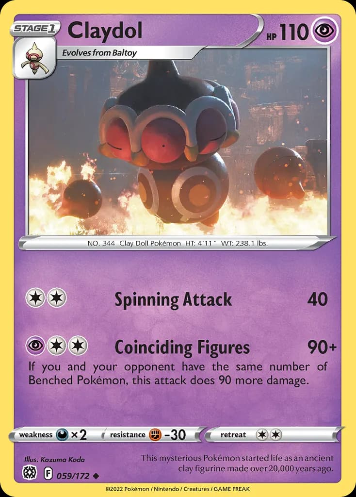 Claydol — Brilliant Stars 59 Pokémon card