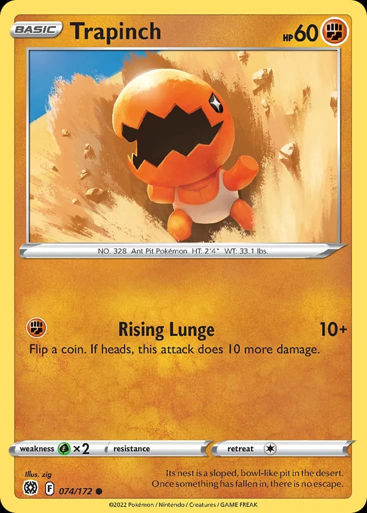 Trapinch — Brilliant Stars 74 Pokémon card