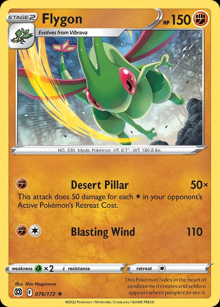 Flygon — Brilliant Stars 76 Pokémon card