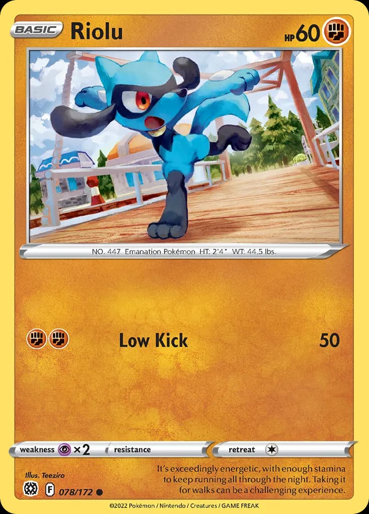 Riolu — Brilliant Stars 78 Pokémon card