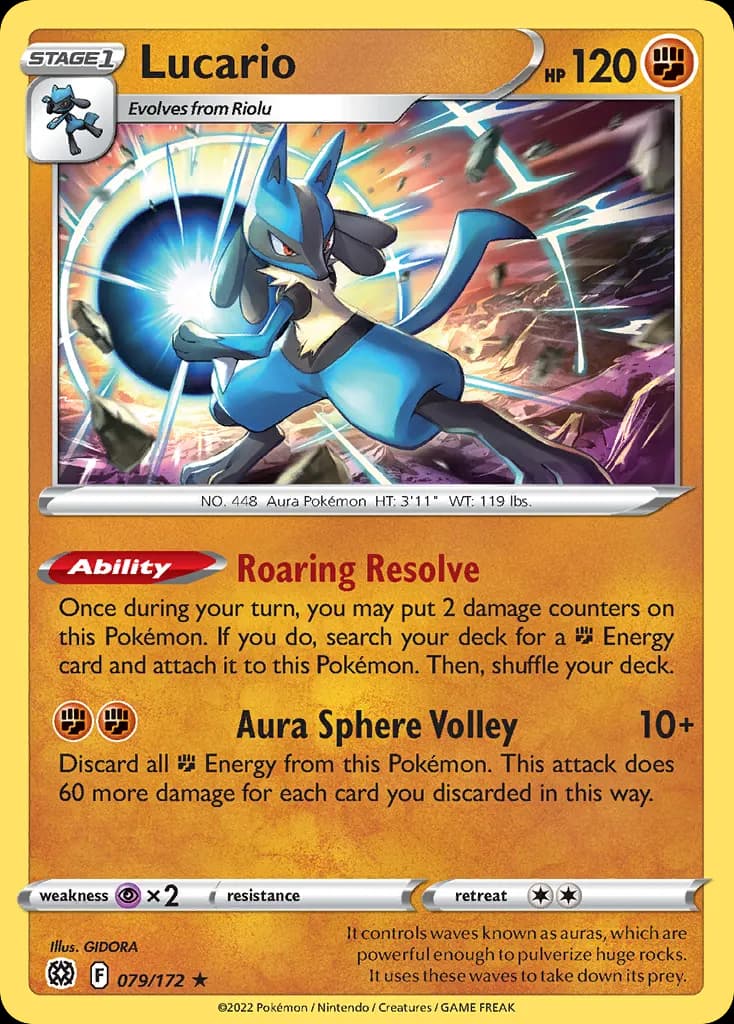 Lucario — Brilliant Stars 79 Pokémon card