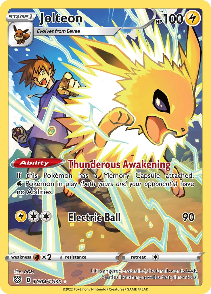 Jolteon — Brilliant Stars Trainer Gallery TG04 Pokémon card