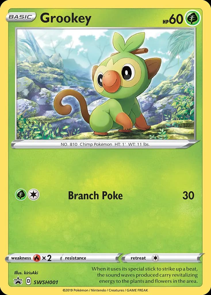 Grookey — SWSH Black Star Promos SWSH001 Pokémon card