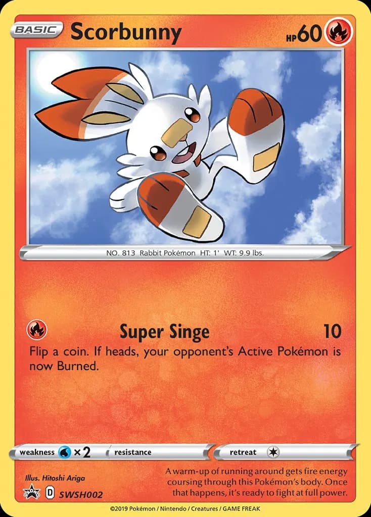Scorbunny — SWSH Black Star Promos SWSH002 Pokémon card