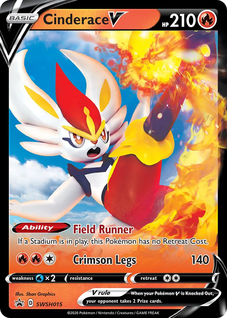 Cinderace V — SWSH Black Star Promos SWSH015 Pokémon card