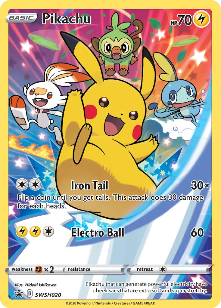 Pikachu — SWSH Black Star Promos SWSH020 Pokémon card