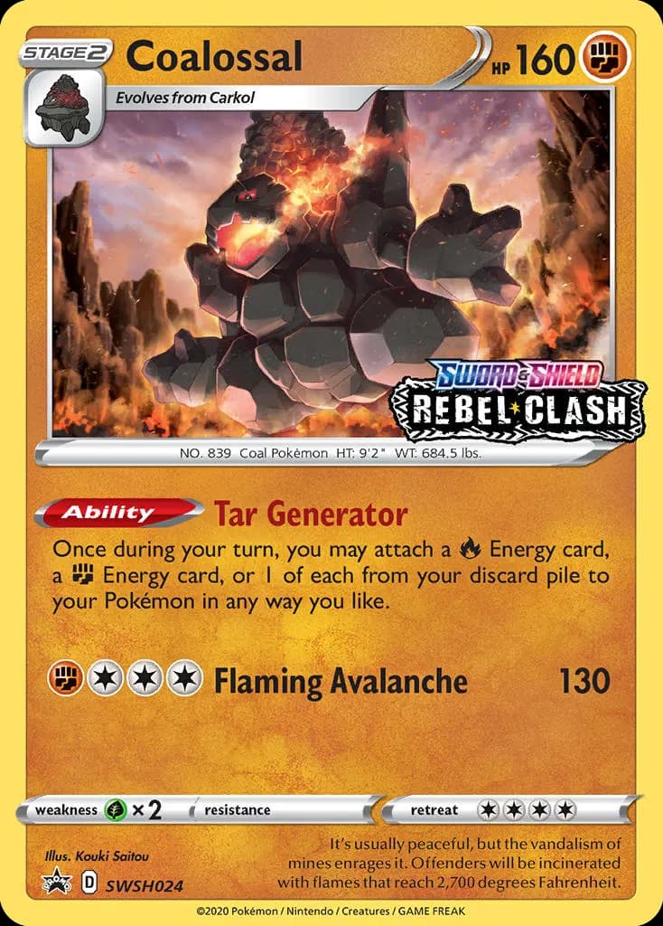 Coalossal — SWSH Black Star Promos SWSH024 Pokémon card