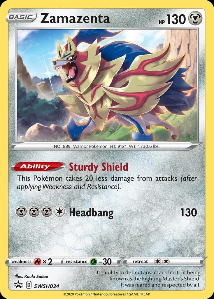 Zamazenta — SWSH Black Star Promos SWSH034 Pokémon card