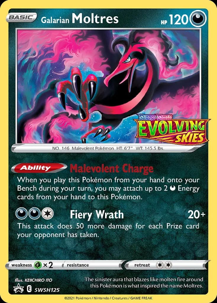 Galarian Moltres — SWSH Black Star Promos SWSH125 Pokémon card