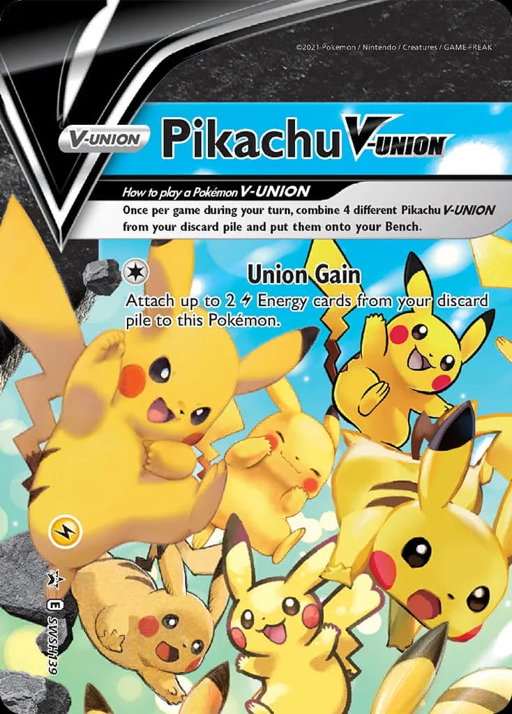 Pikachu V-UNIÃO — ESES Promos SWSH139 Portuguese Pokémon card