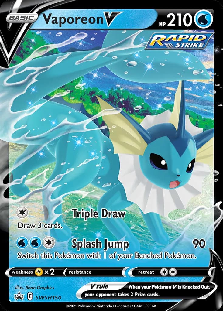Vaporeon V — SWSH Black Star Promos SWSH150 Pokémon card