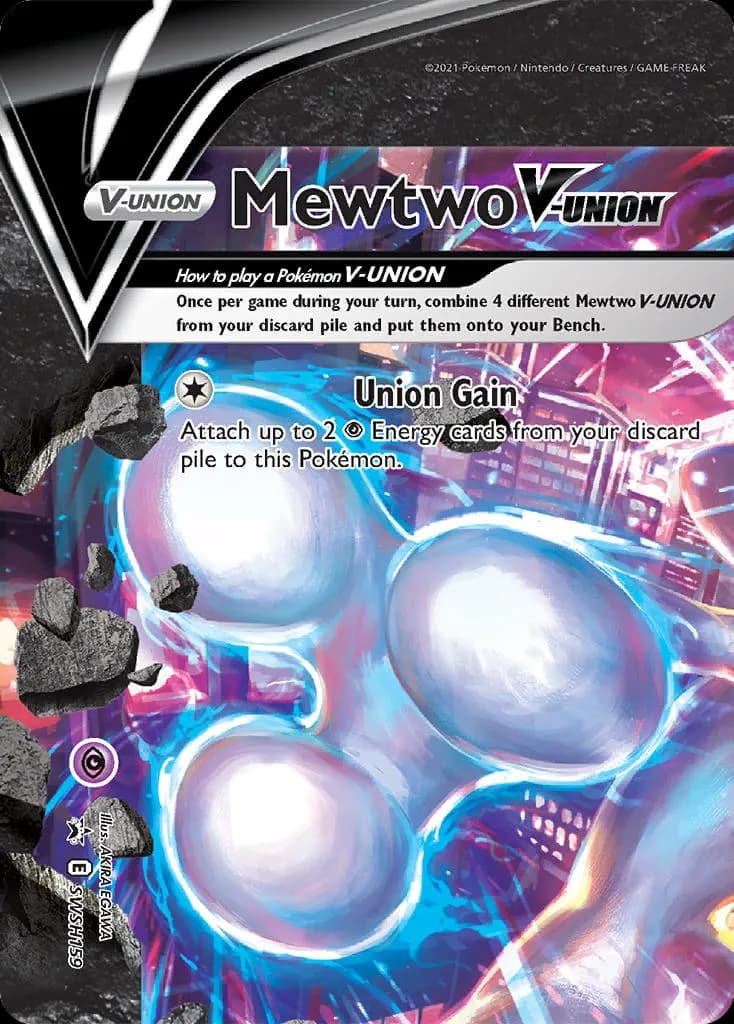 Mewtwo V-UNIÃO — ESES Promos SWSH159 Portuguese Pokémon card