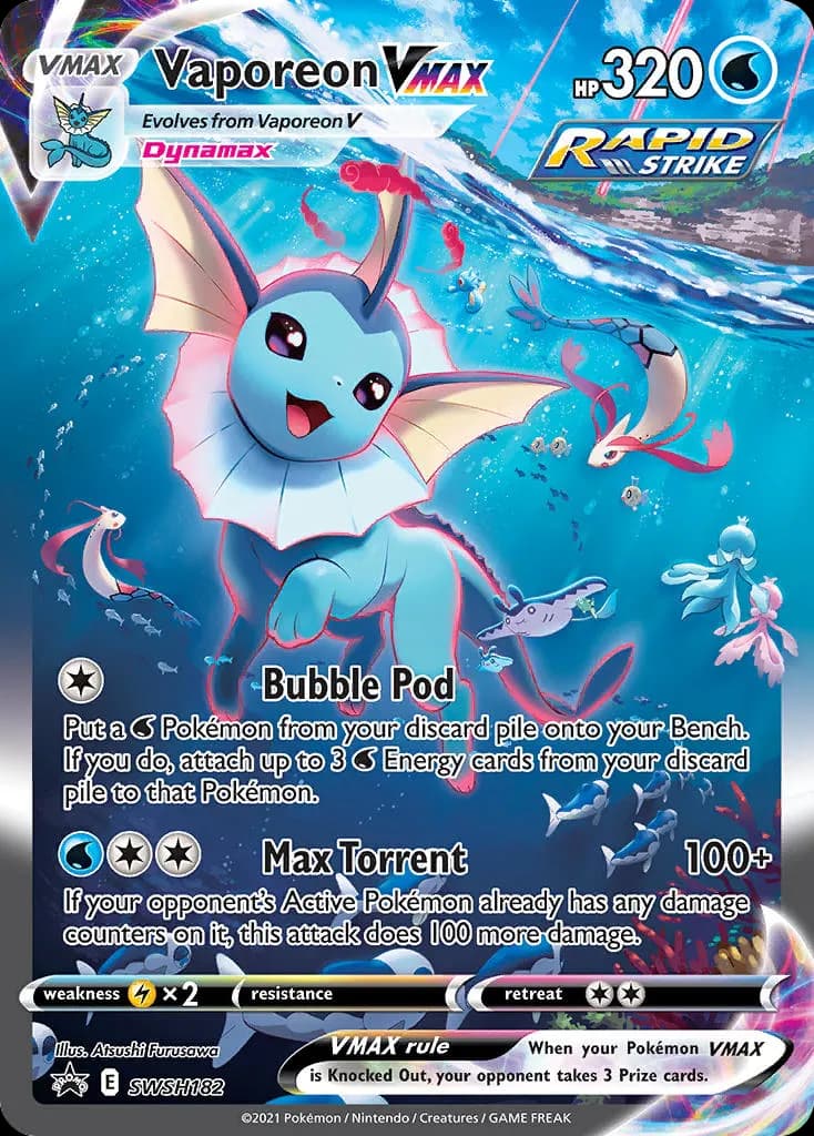 Vaporeon VMAX — SWSH Black Star Promos SWSH182 Pokémon card