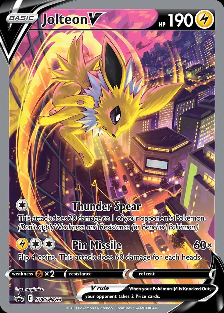 Jolteon V — ESES Promos SWSH183 Portuguese Pokémon card