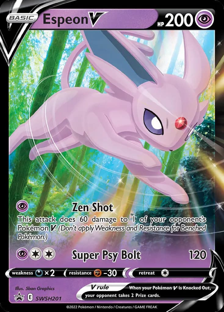 Espeon V — ESES Promos SWSH201 Portuguese Pokémon card