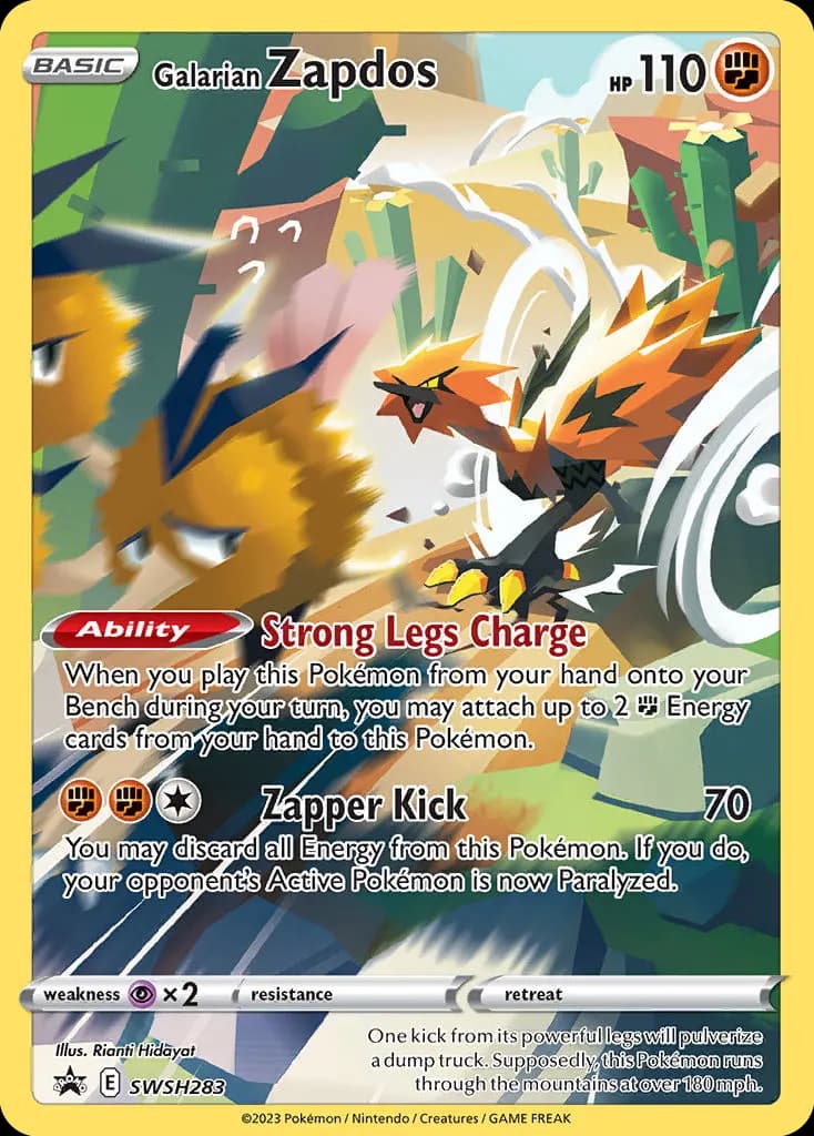 Galarian Zapdos — SWSH Black Star Promos SWSH283 Pokémon card