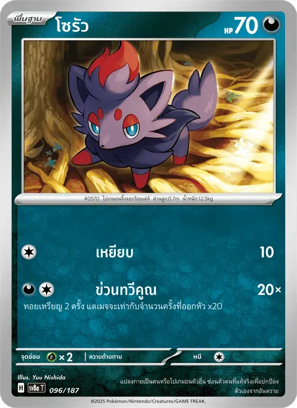 โซรัว — SV8A 96 Thai Pokémon card