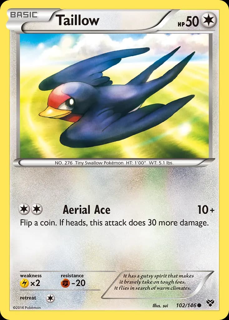Taillow — XY 102 Pokémon card