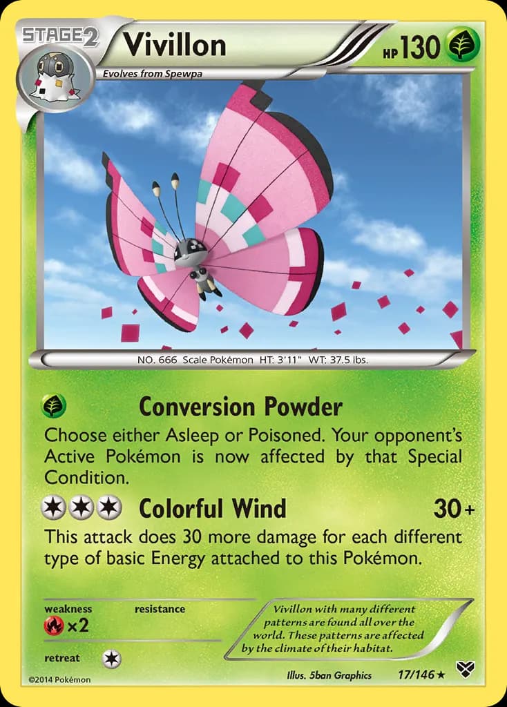 Vivillon — XY 17 Pokémon card