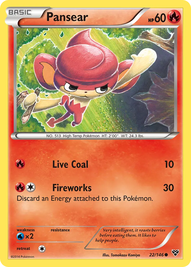 Pansear — XY 22 Pokémon card
