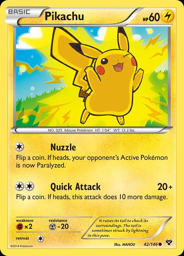 Pikachu — XY 42 Pokémon card
