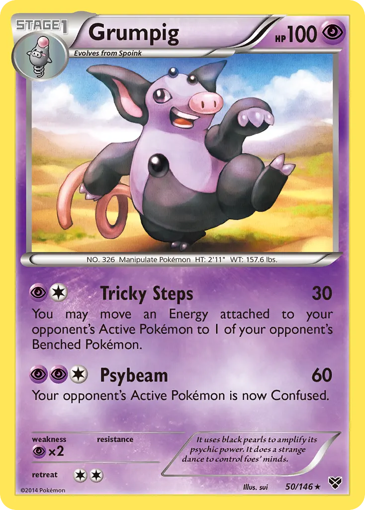 Grumpig — XY 50 Pokémon card