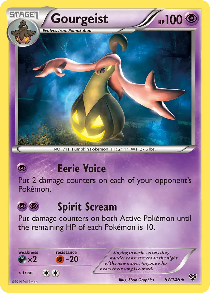 Gourgeist — XY 57 Pokémon card