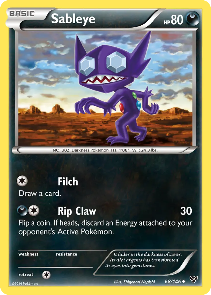 Sableye — XY 68 Pokémon card