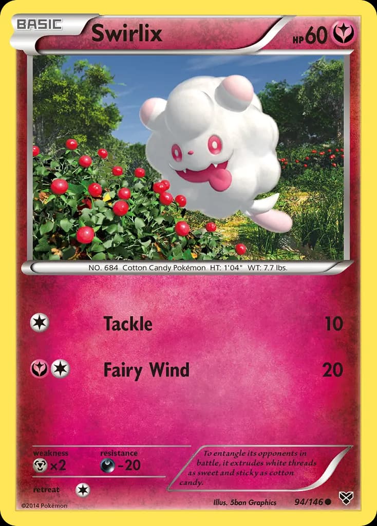 Swirlix — XY 94 Pokémon card