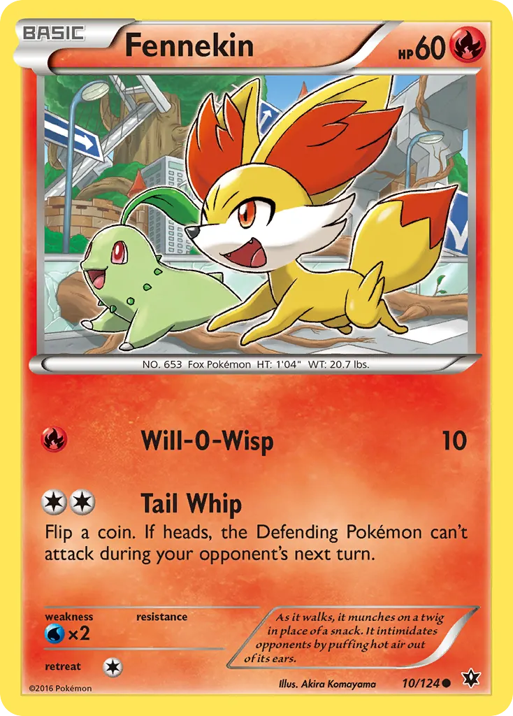 Fennekin — Fates Collide 10 Pokémon card