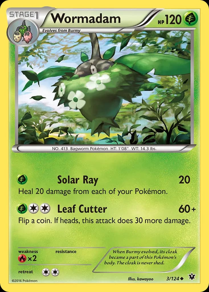 Wormadam — Fates Collide 3 Pokémon card