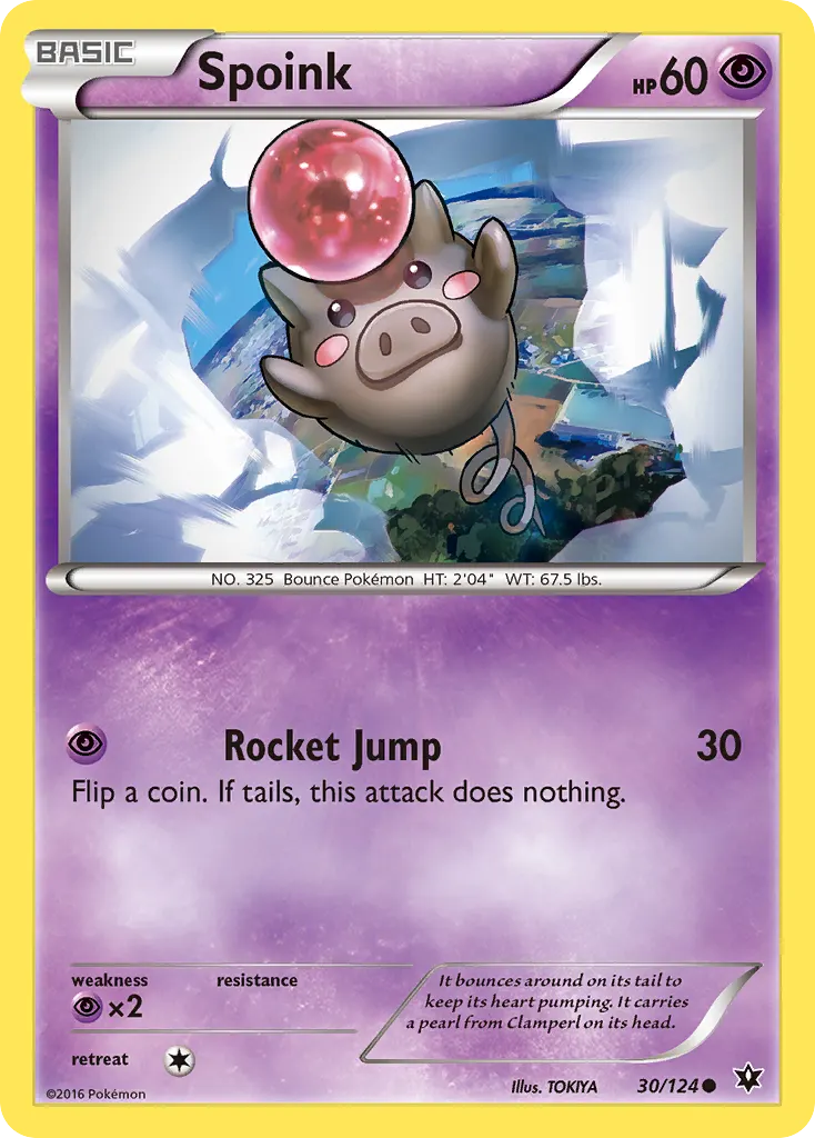 Spoink — Fates Collide 30 Pokémon card