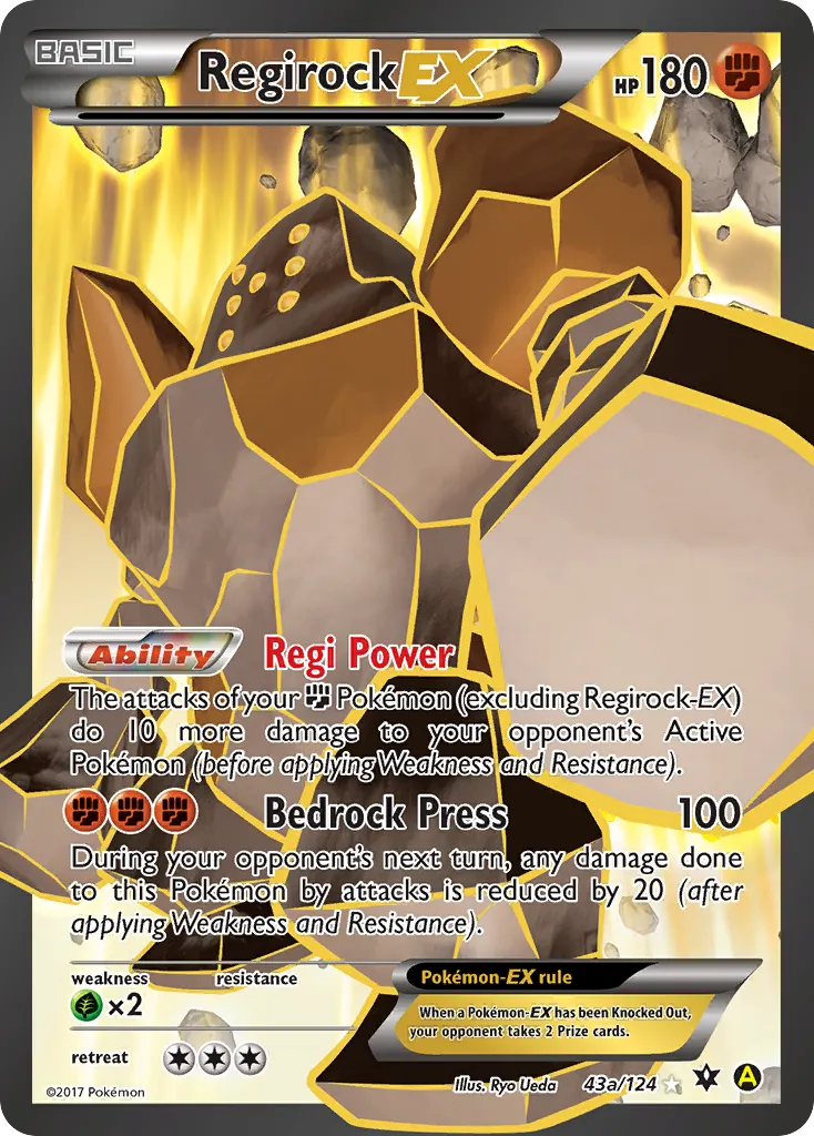 Regirock EX — Fusão de Destinos 43a Portuguese Pokémon card