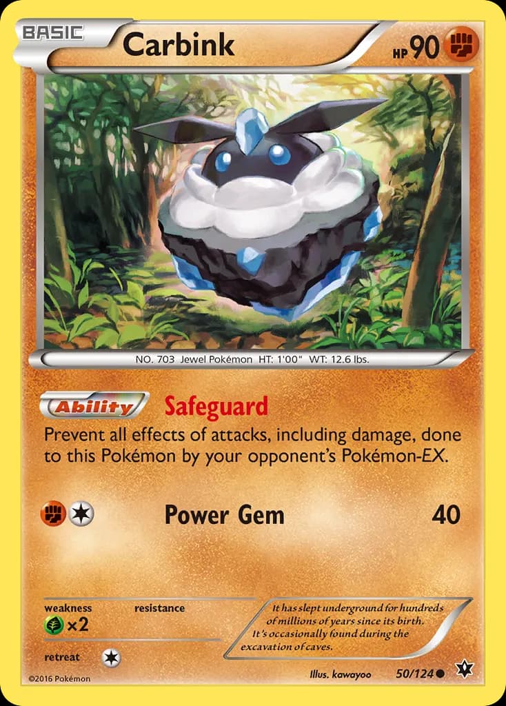 Carbink — Fates Collide 50 Pokémon card