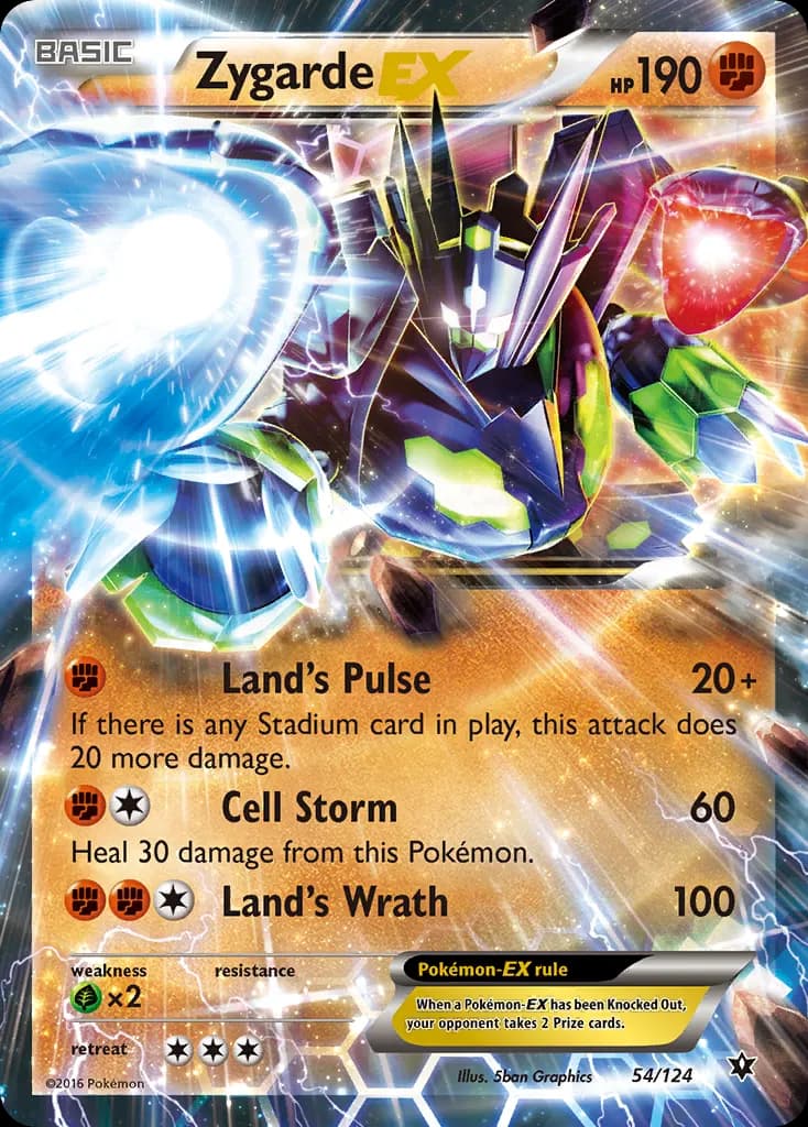 Zygarde-EX — Fates Collide 54 Pokémon card