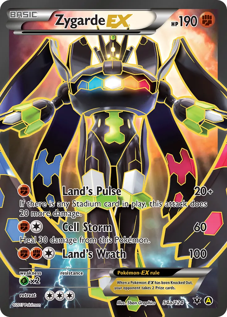 Zygarde EX — Fusão de Destinos 54a Portuguese Pokémon card