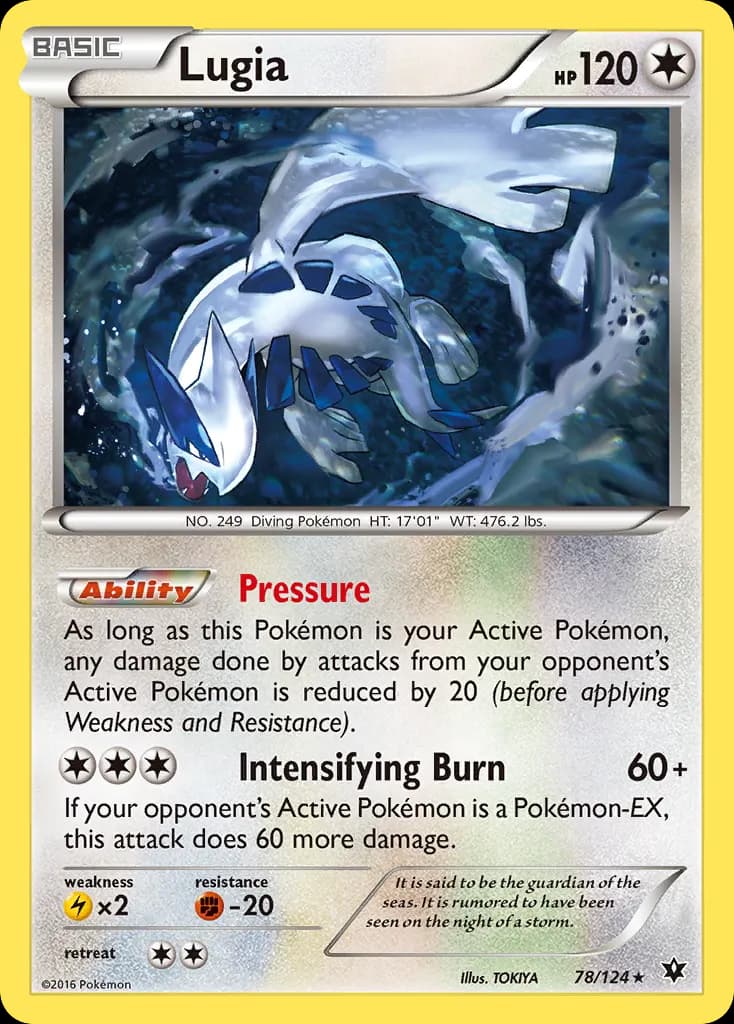 Lugia — Fates Collide 78 Pokémon card