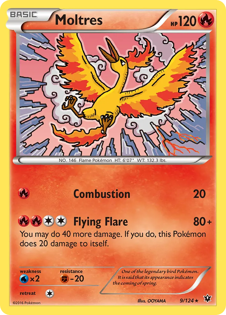 Moltres — Fates Collide 9 Pokémon card